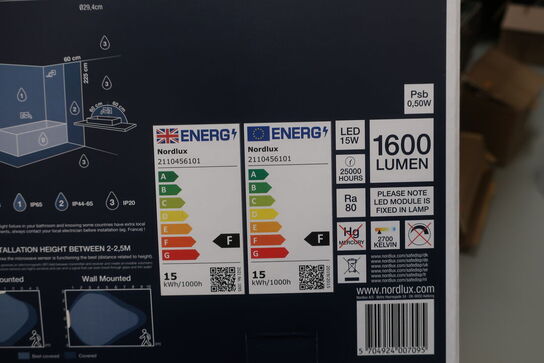 2 stk. spot NORDLUX OJA 29 IP54