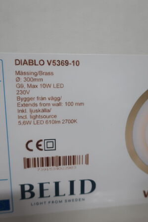 Væglampe BELID Diablo V5369-10