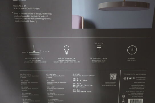 Pendel UMAGE Asteria Medium Pearl White (Skadet)