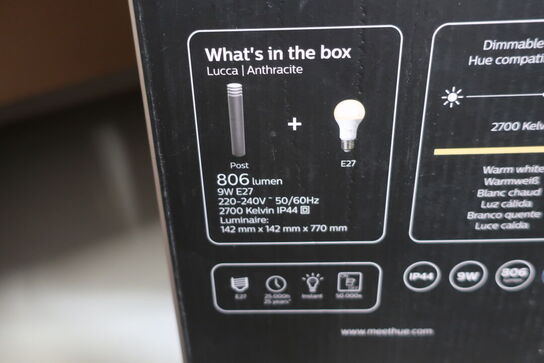 Havelampe PHILIPS Outdoor Post Lucca