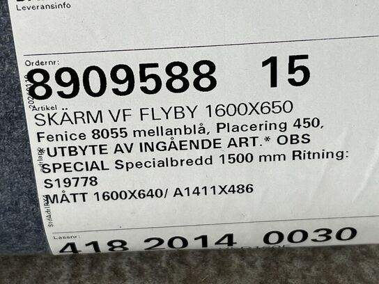 Kinnarps Skærm afdækning 