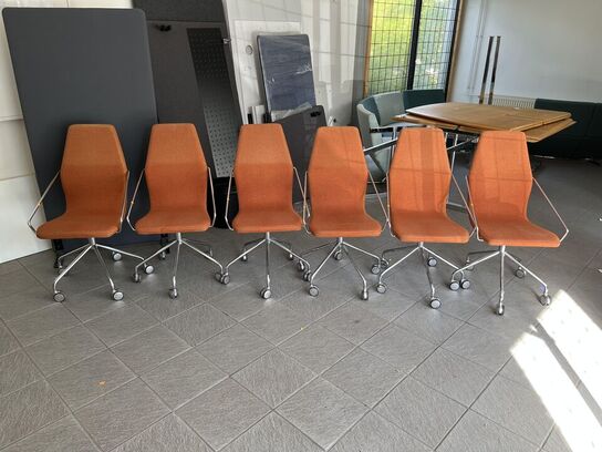 6 Stk. Mødebords stole
