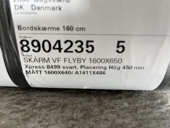 2 Stk. Kinnarps Skærm afdækning 