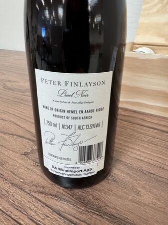 4 fl. Peter Finlayson Pinot Noir 2022, Crystallum Wines