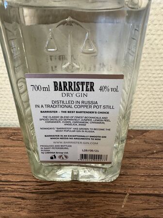 2 fl. Barrister Gin