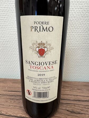 3 fl. Podere Primo toscana sangiovese