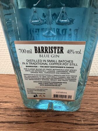 2 fl. Barrister Gin