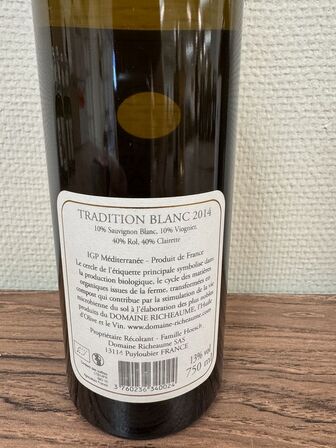 5 fl. Domaine Richeaume vine 
