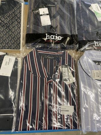 6 stk natskjorter str large blandet mærker samlet pris 3800.-