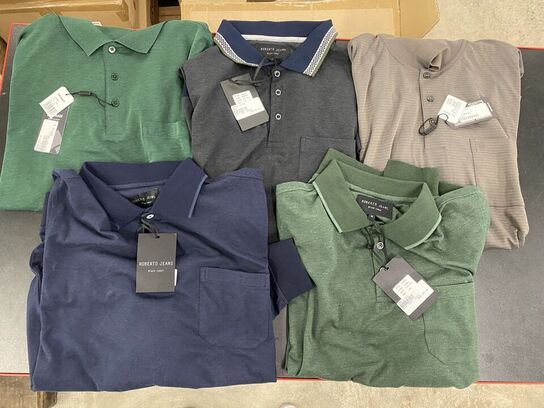 5 stk lange poloer fra ragman og Roberto jeans str medium samlet pris 2000.-