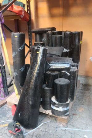 Palle med div. Tagpap