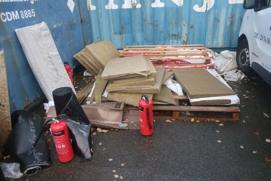 Isolering, paller, pallerammer m.m.