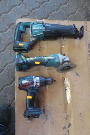 3 stk. akku håndværktøj MAKITA DJR187, DGA506 m.fl.