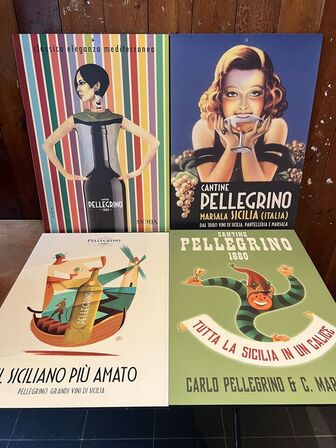 4 stk. Pellegrino store posters 70 x 50 cm