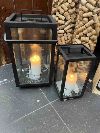 2 stk. Lanterner fra Caneline en lille og en stor