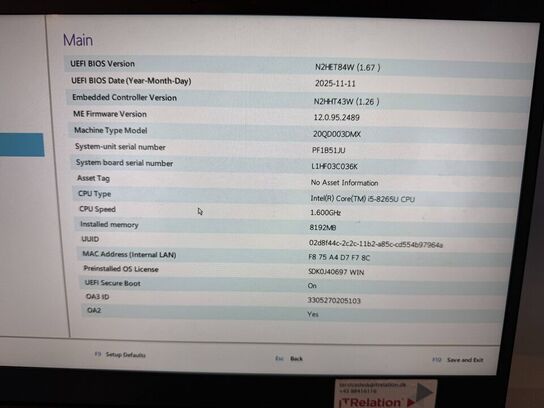 Bærbar computer LENOVO X1 Carbon 7th gen.