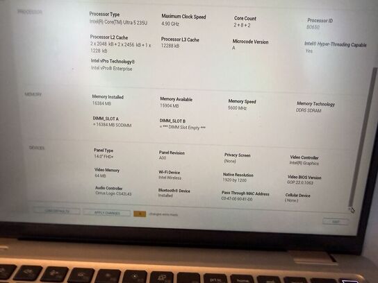 Bærbar computer DELL Pro 14 Plus PB14250