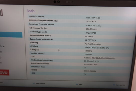 Bærbar computer LENOVO X1 Carbon 7th gen.