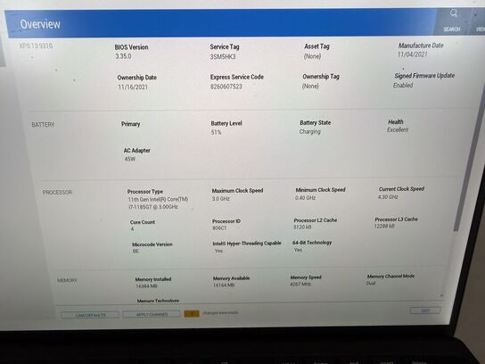 Bærbar computer DELL XPS 13 9310