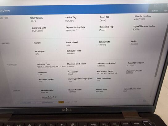 Bærbar computer DELL Latitude 7430