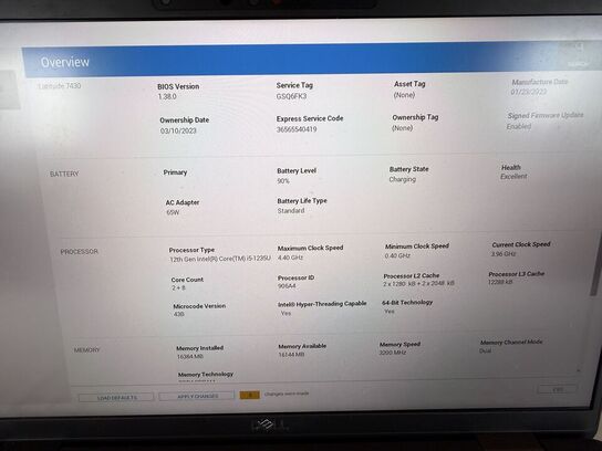 Bærbar computer DELL Latitude 7430