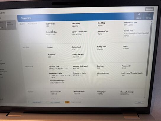 Bærbar computer DELL Pro 14 Plus PB14250
