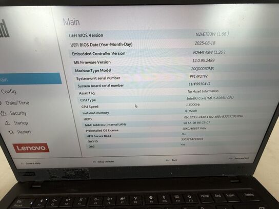 Bærbar computer LENOVO X1 Carbon 7th gen.