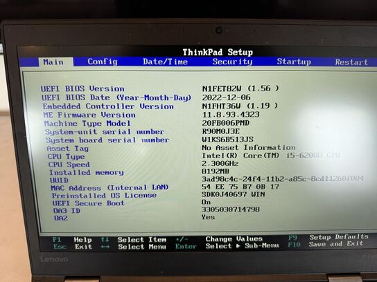 Bærbar computer LENOVO X1 Carbon 4th Gen.