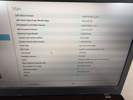 Bærbar computer LENOVO L590