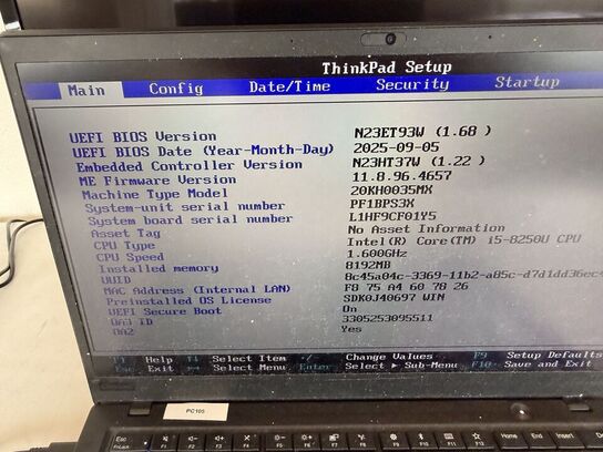 Bærbar computer LENOVO X1 Carbon 6th Gen.