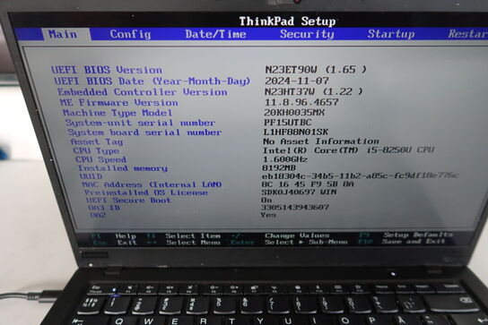 Bærbar computer LENOVO X1 Carbon 6th Gen.