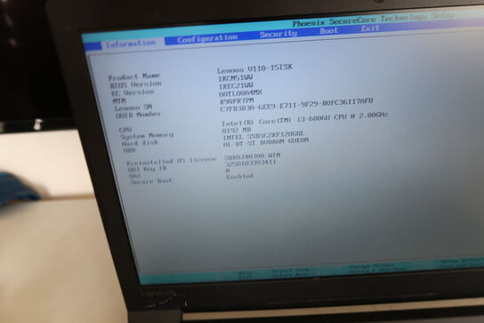 Bærbar computer LENOVO V110-15ISK