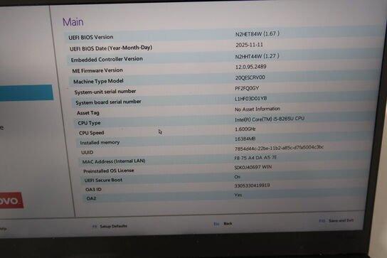 Bærbar computer LENOVO X1 Carbon 7th gen.