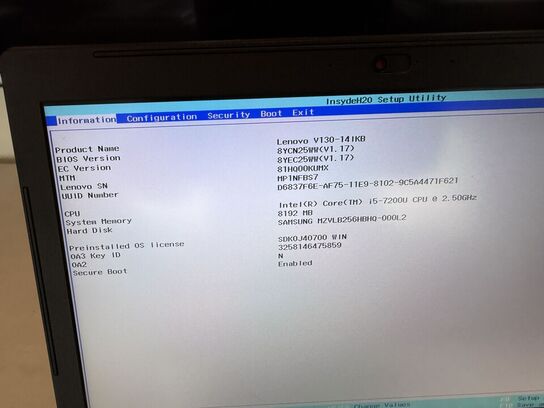 Bærbar computer LENOVO V130-14IKB