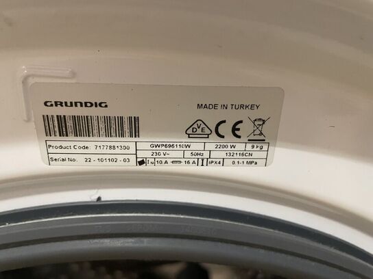 Vaskemaskine, brugt. GRUNDIG. GR5500