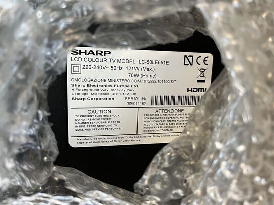 50" TV SHARP 50LE651E