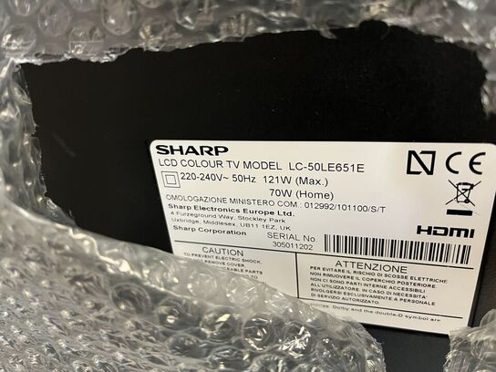 50" TV SHARP LC-50LE651E