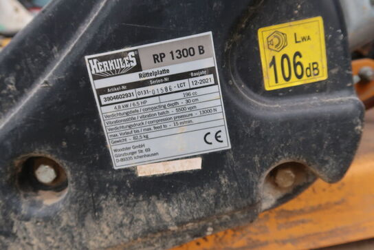 Pladevibrator HERKULES Model: RP 1300 B
