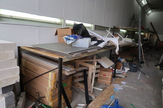 Lager & byggematerialer: Pallereol, værktøj mv. 