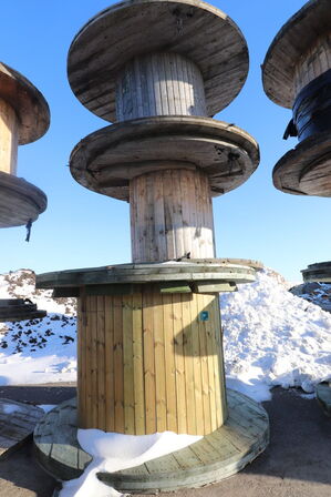 3 stk store kabeltromler