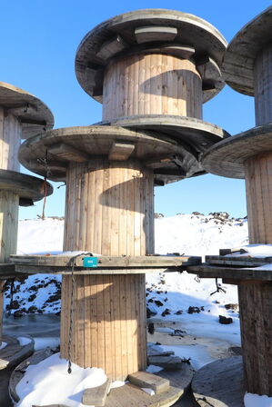 3 stk store kabeltromler