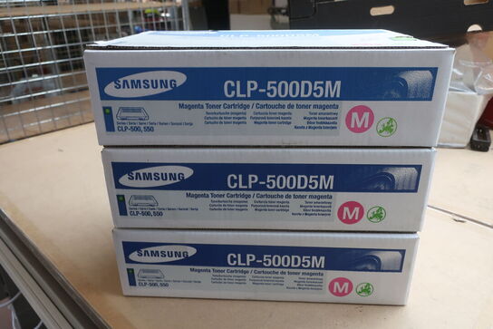 3 stk. toner SAMSUNG CLP-500D5M