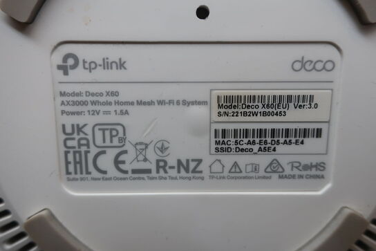 3 stk. router TP-LINK DECO X60