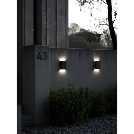 6 stk. nordlux fold 15 udendørs væglampe i sort(ubrugt)