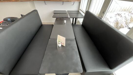 2 Stk  3 Pers. Sofa Moduler + 3 Borde 