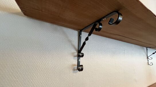 2 Stk. Hylder Lakerede Træ 315 cm