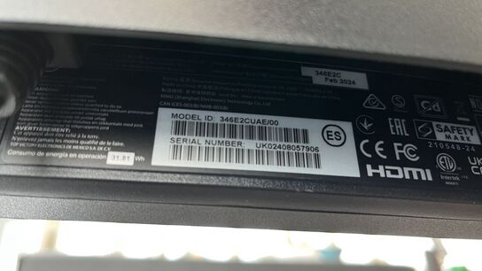 Skærm 34" Curved PHILLIPS  346E2CUAE/00