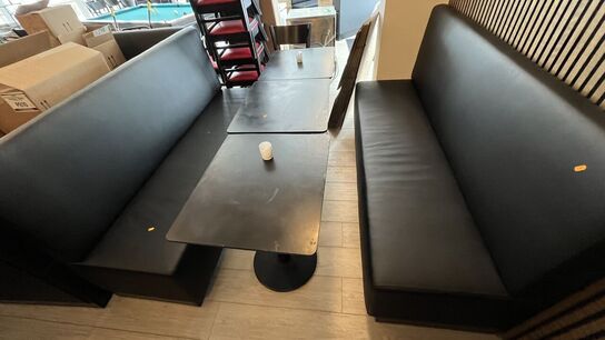 2 Stk  3 Pers. Sofa Moduler + 3 Borde 