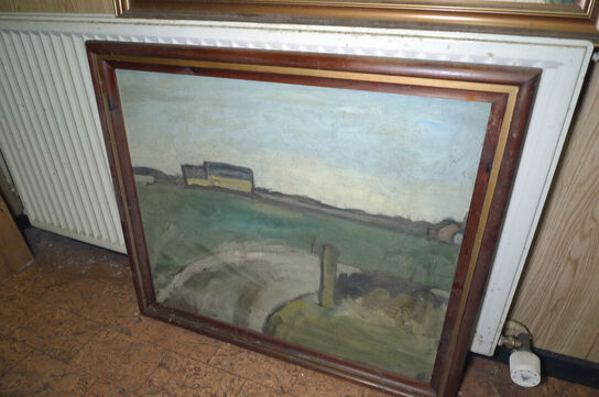 14 stk. malerier i rammer ass. str.