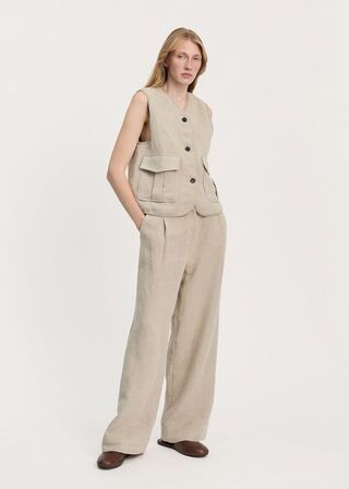 Vest Heavy Linen AIAYU Str.: XS